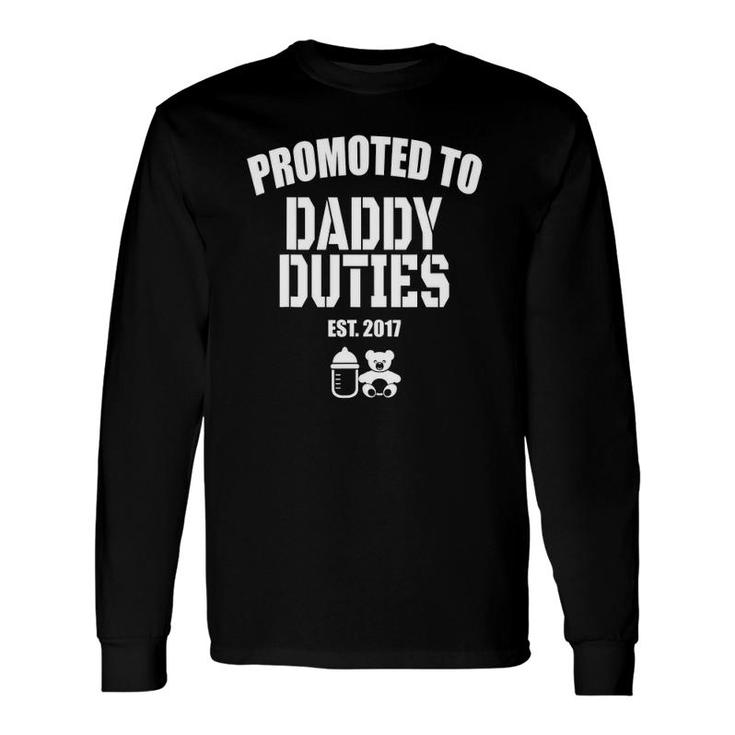 Men's Promoted To Daddy Duties For New Dad Long Sleeve T-Shirt T-Shirt