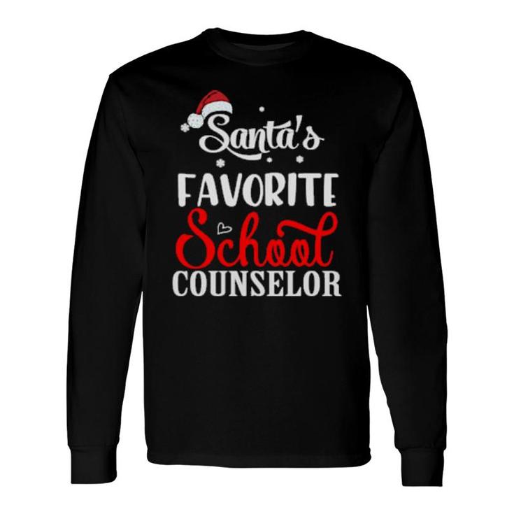Santa's Favorite School Counselor Christmas Santa Long Sleeve T-Shirt