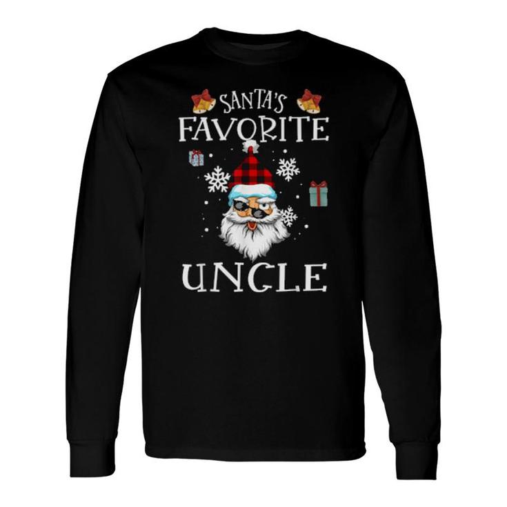 Santa's Favorite Uncle Christmas Matching Pajama Long Sleeve T-Shirt T-Shirt