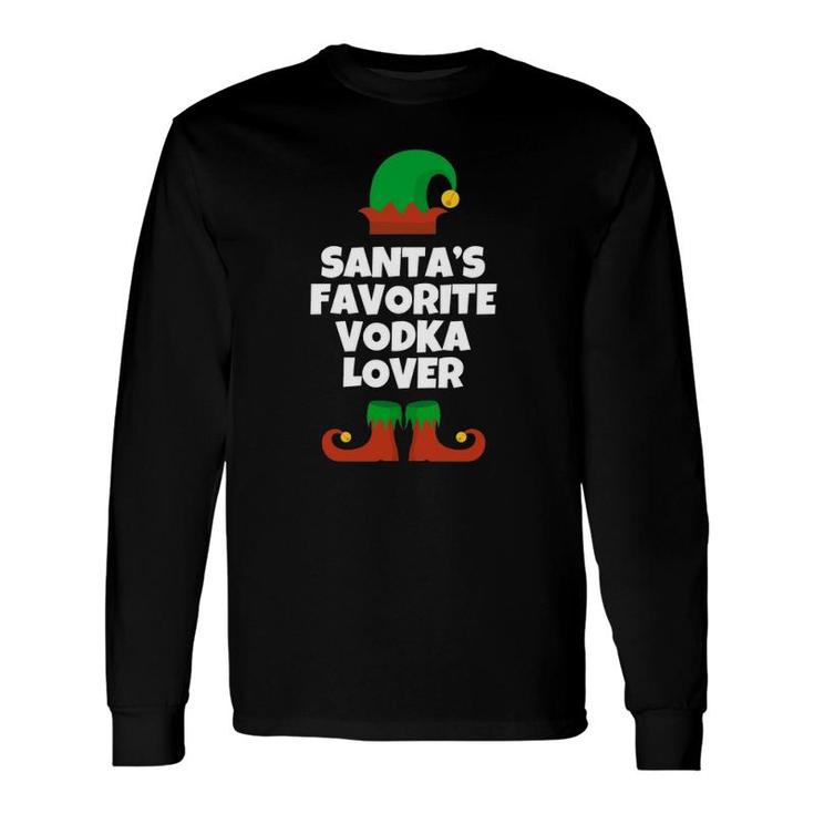 Santa's Favorite Vodka Lover Christmas Long Sleeve T-Shirt T-Shirt