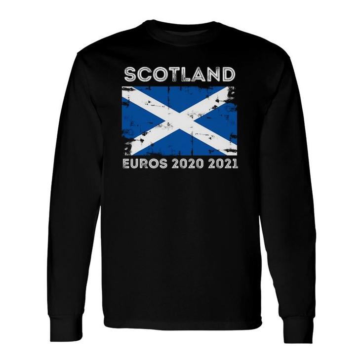 Scotland Flag Euros 2020 2021 Football Fans Long Sleeve T-Shirt T-Shirt
