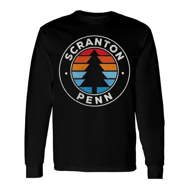 Scranton Pennsylvania Pa Vintage Graphic Retro 70S Pullover Long Sleeve T-Shirt