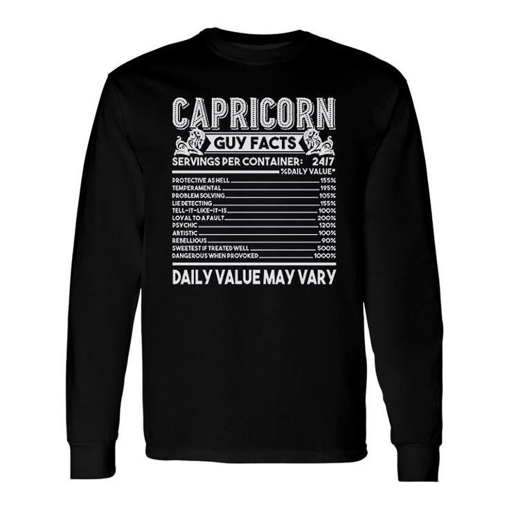 Seecrab Capricorn Guy Facts Long Sleeve T-Shirt T-Shirt
