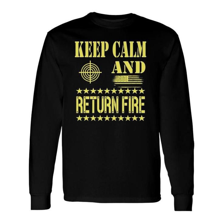 Self-Defense Apparel Keep Calm And Return Fire Long Sleeve T-Shirt T-Shirt