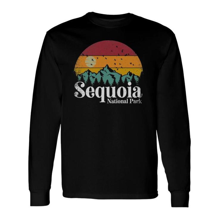 Sequoia National Park Retro Style Hiking Vintage Camping Long Sleeve T-Shirt T-Shirt