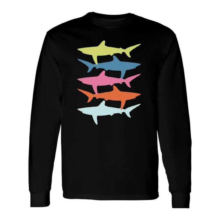 Shark Vintage Fish Summer Fishing Fisherman Beach Surf Long Sleeve T-Shirt T-Shirt