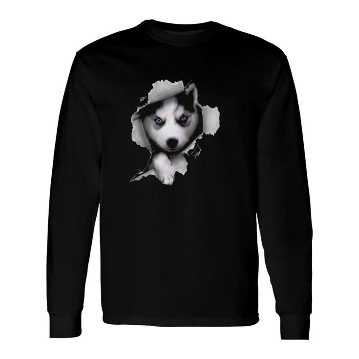 Siberian Husky T Husky Dog T Husky Lover Long Sleeve T-Shirt