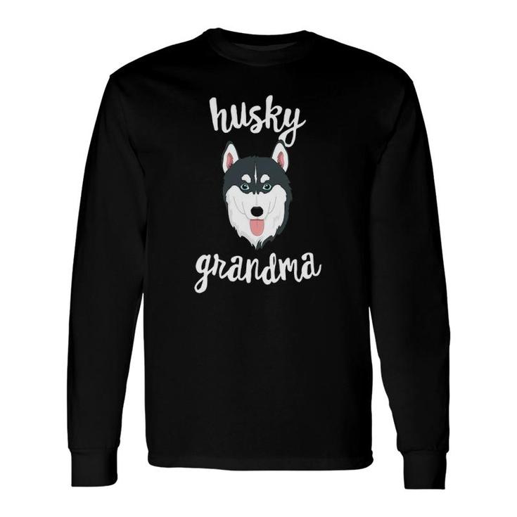 Siberian Husky Grandma Pawma Dog Grandparents Grand Maw Long Sleeve T-Shirt T-Shirt