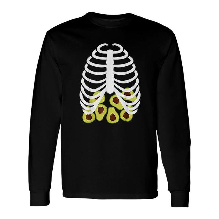 Skeleton Avocado Long Sleeve T-Shirt T-Shirt