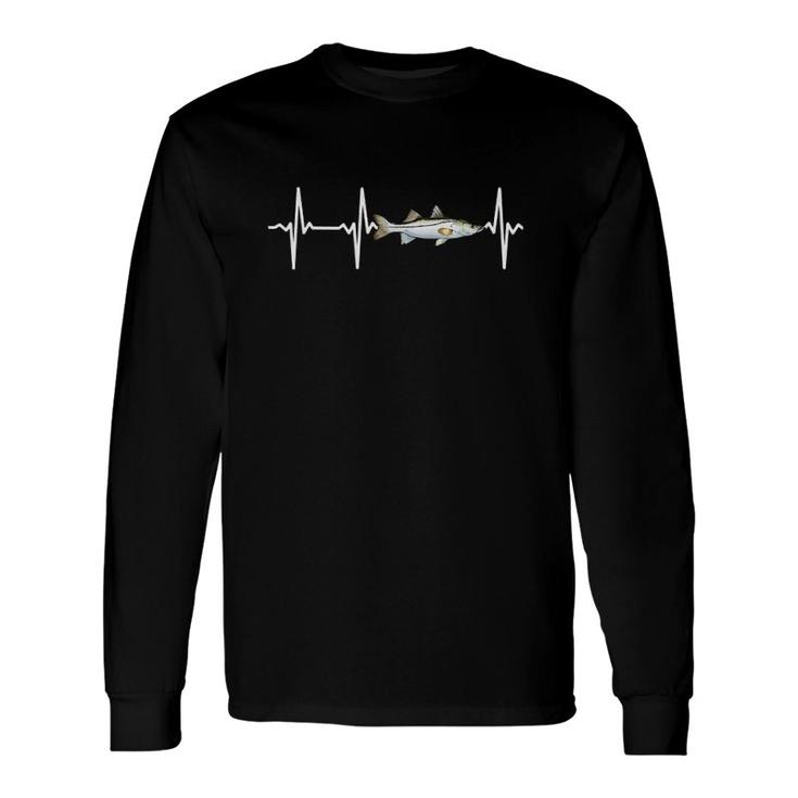 Snook Heartbeat For Saltwater Fish Fishing Lovers Long Sleeve T-Shirt T-Shirt