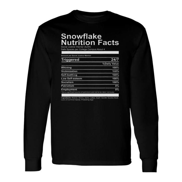 Snowflake Nutrition Facts Socialist Capitalism Long Sleeve T-Shirt T-Shirt