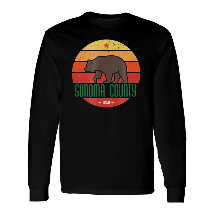 Sonoma County California Bear Long Sleeve T-Shirt T-Shirt