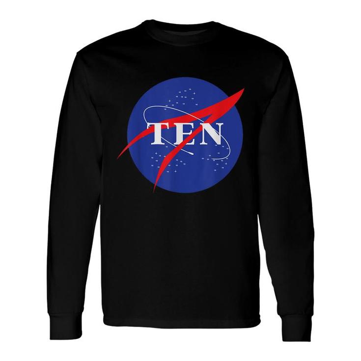 Space 10Th Birthday Boy Girl Astronaut Ten Year Old Long Sleeve T-Shirt