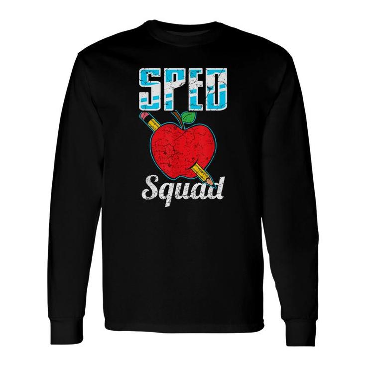 Sped Special Education Sped Squad Apple Long Sleeve T-Shirt T-Shirt