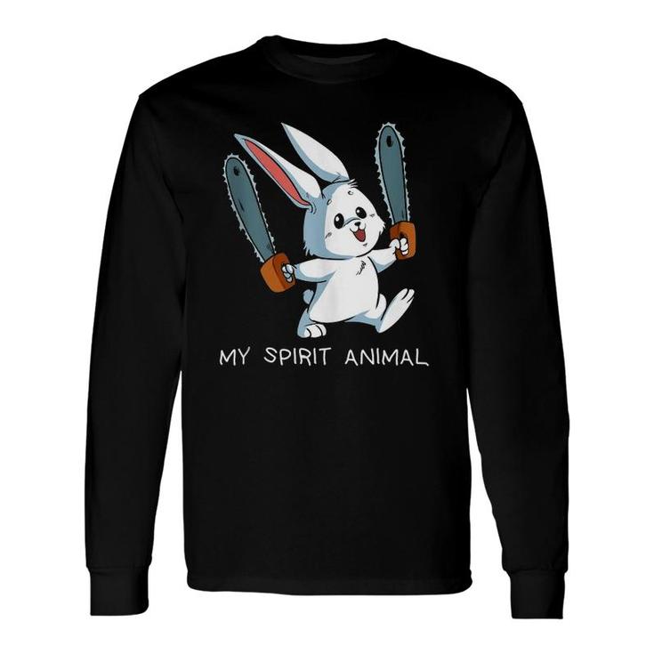 Spirit Animal Loony Chainsaw Bunny Crazy Rabbit Long Sleeve T-Shirt T-Shirt