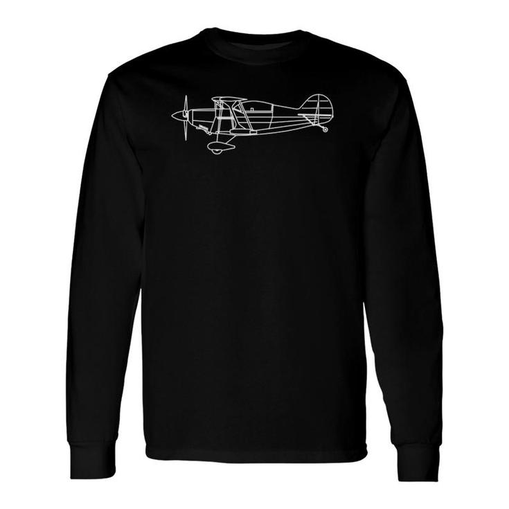 The Sport Biplane Aerobatic Airplane Front & Back Long Sleeve T-Shirt T-Shirt