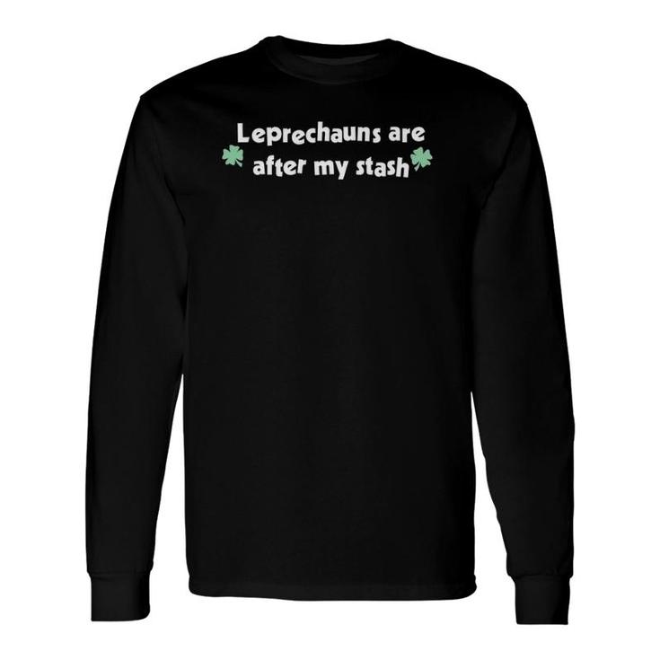 St Paddys Day Leprechauns Are After My Stash Dark Long Sleeve T-Shirt T-Shirt