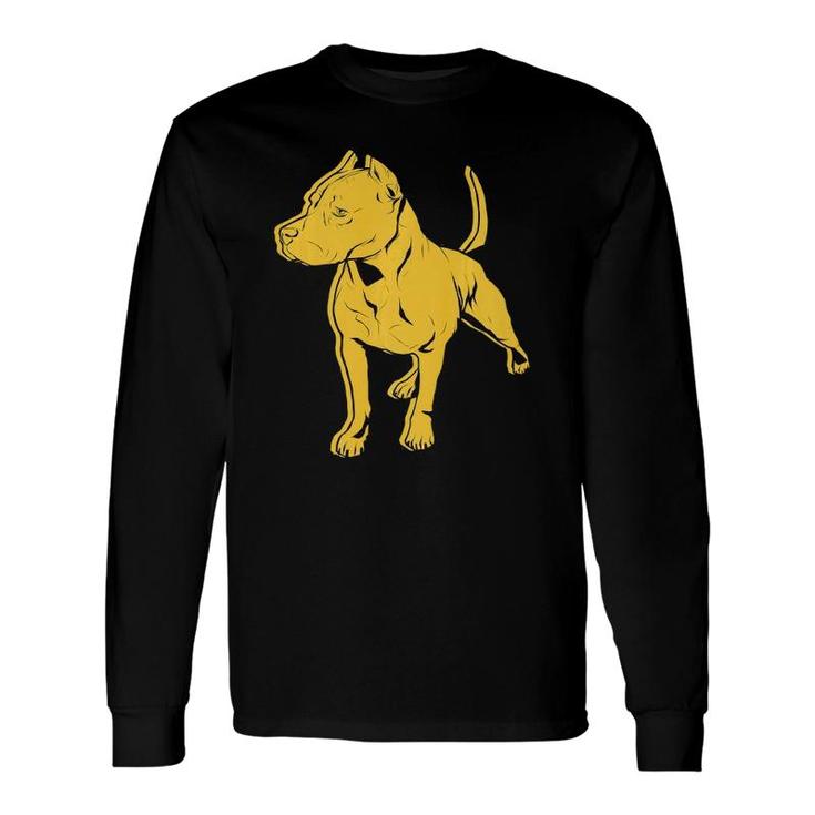 Standing Pitbull Dog Strong And Fierce Watchdog Premium Long Sleeve T-Shirt T-Shirt