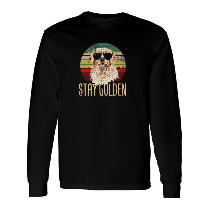 Stay Golden Retro Golden Retriever Dog Breed Lover Long Sleeve T-Shirt T-Shirt