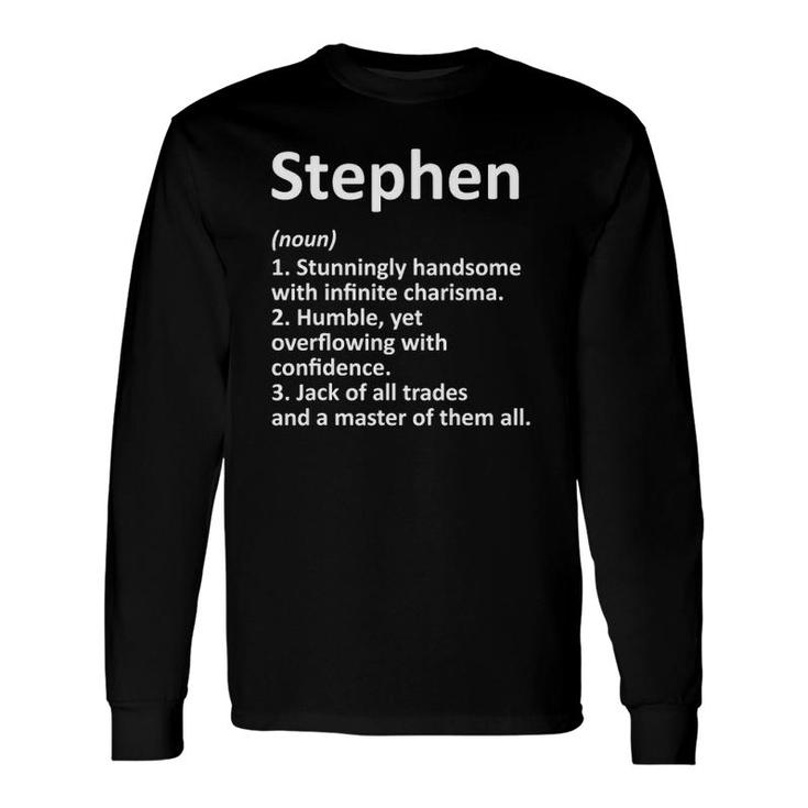 Stephen Definition Personalized Name Birthday Long Sleeve T-Shirt T-Shirt