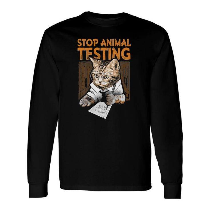 Stop Animal Testing Kitten Cute Long Sleeve T-Shirt T-Shirt
