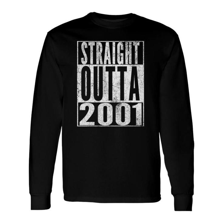 Straight Outta 2001 21St Birthday 21 Years Old Vintage Long Sleeve T-Shirt T-Shirt