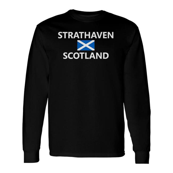 Strathaven Scotland Scottish Flag City Long Sleeve T-Shirt T-Shirt