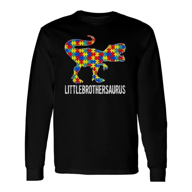 Strong Dinosaur Little Brother Saurus Autism Awareness Long Sleeve T-Shirt T-Shirt