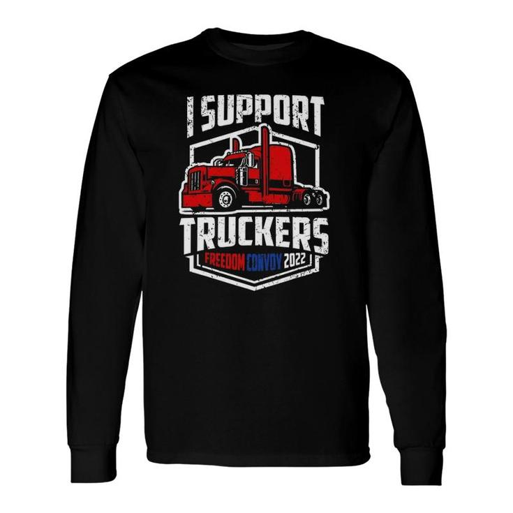 I Support Canadian Truckers Tee Freedom Convoy 2022 Ver2 Long Sleeve T-Shirt T-Shirt