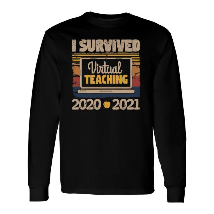 I Survived Virtual Teaching 2021 Vintage Survivor Teacher Long Sleeve T-Shirt T-Shirt