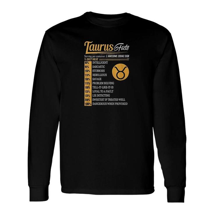 Taurus Taurus Facts Long Sleeve T-Shirt T-Shirt
