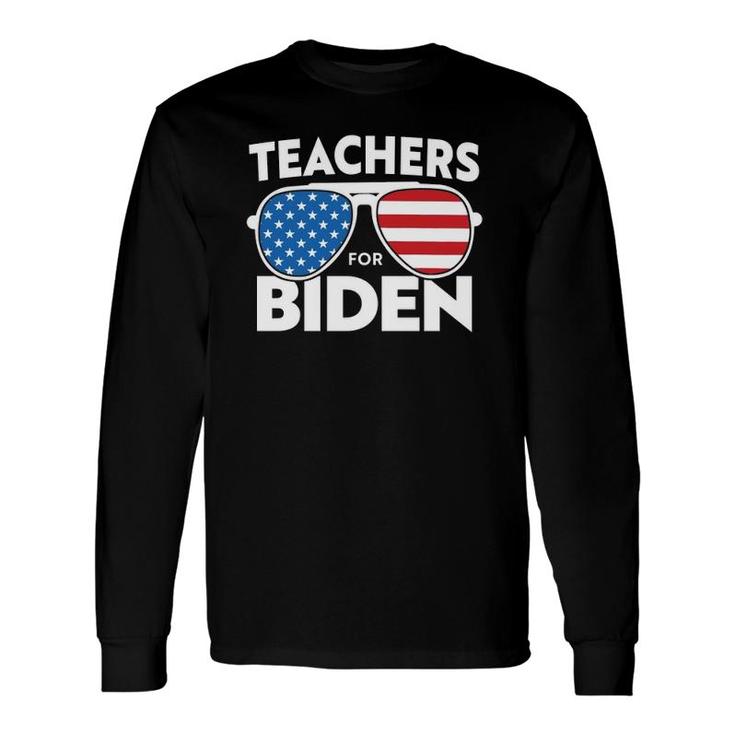 Teachers For Biden Cool Uncle Joe Aviator Sunglasses Long Sleeve T-Shirt T-Shirt