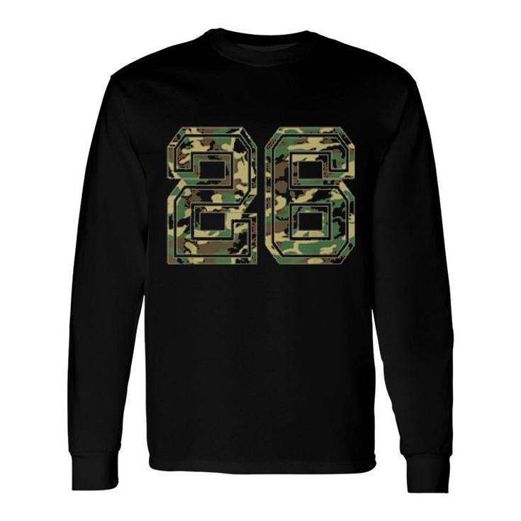 Team Jersey Number 26 Camo Camouflage Long Sleeve T-Shirt
