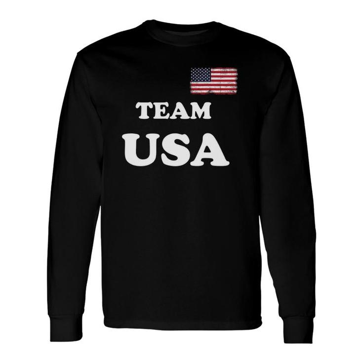 Team Usa 2021 Flag Summer Olympics Games Vintage Tee Long Sleeve T-Shirt T-Shirt