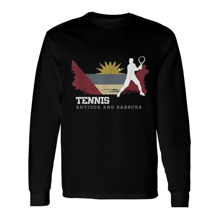 Tennis Antigua & Barbuda Flag Team Tennis Player Tennis Long Sleeve T-Shirt T-Shirt