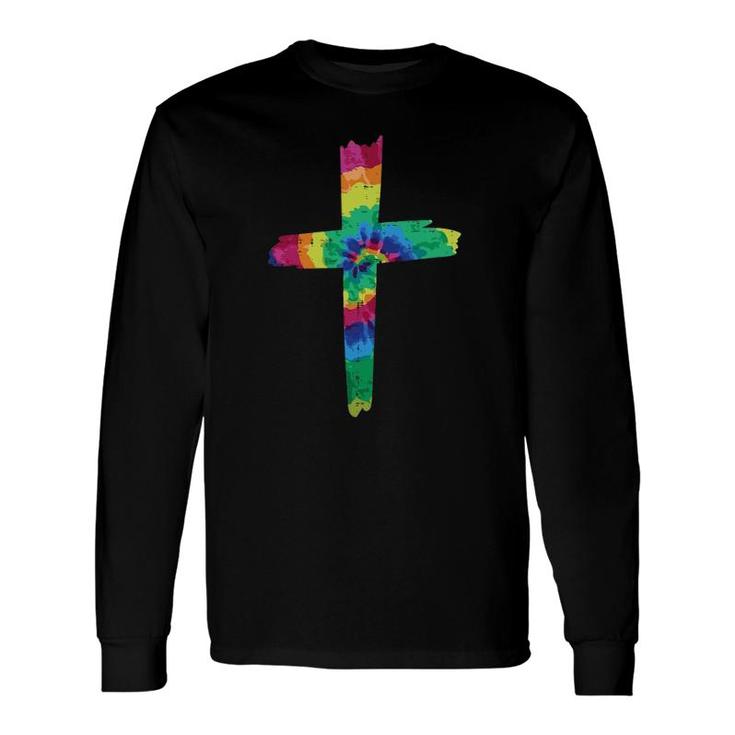 Tie Dye Cross God Jesus Faith Hippie Christian Long Sleeve T-Shirt T-Shirt