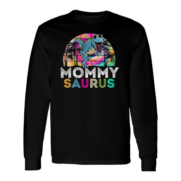 Tie Dye Mommysaurus Dinosaur Daddy Saurus Matching Long Sleeve T-Shirt T-Shirt