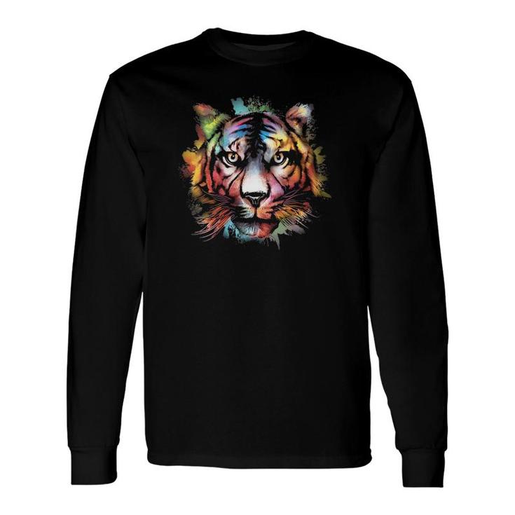 Tiger Watercolor Bengal Tiger Head Animal Lover Bengal Tiger Long Sleeve T-Shirt T-Shirt