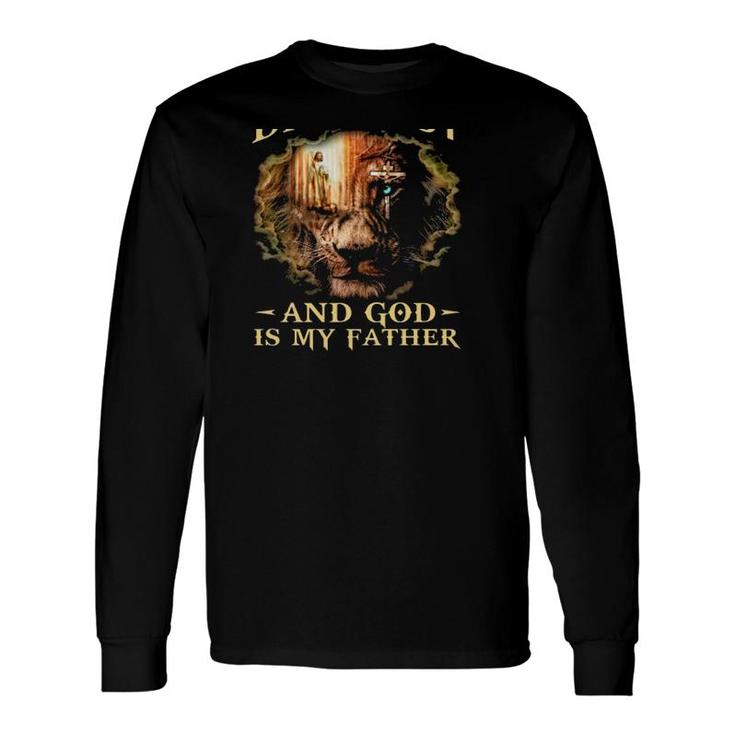 I Took A Dna Test And God Is My Father Jesus Cross Lion Christian Long Sleeve T-Shirt T-Shirt