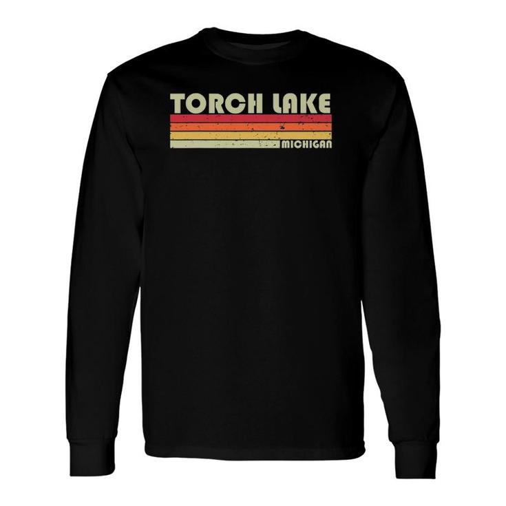 Torch Lake Michigan Fishing Camping Summer Long Sleeve T-Shirt T-Shirt