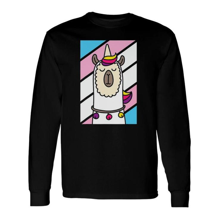 Trans-Gender Llama Lgbt-Q Alpaca Unicorn Pride Flag Ally Long Sleeve T-Shirt T-Shirt