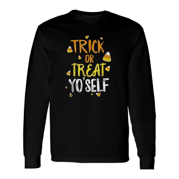 Trick Or Treat Yoself Halloween Candy Corn Long Sleeve T-Shirt
