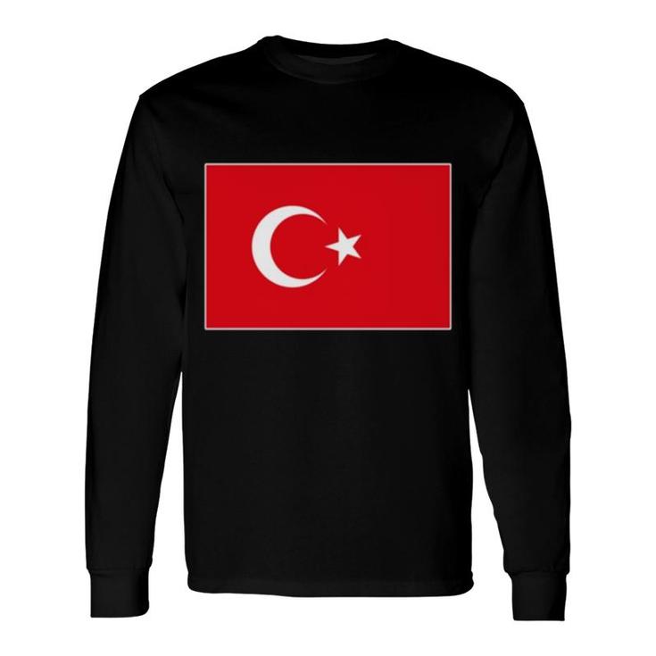 Turkey Flag Turkiye Cool Turkish Flags For Pullover Long Sleeve T-Shirt