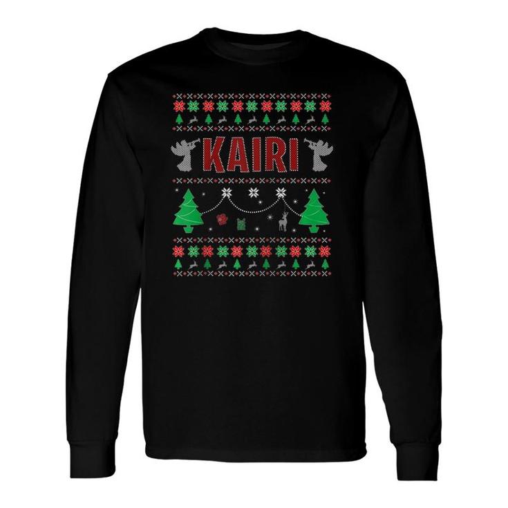Ugly Christmas Themed Personalized For Kairi Raglan Baseball Tee Long Sleeve T-Shirt T-Shirt