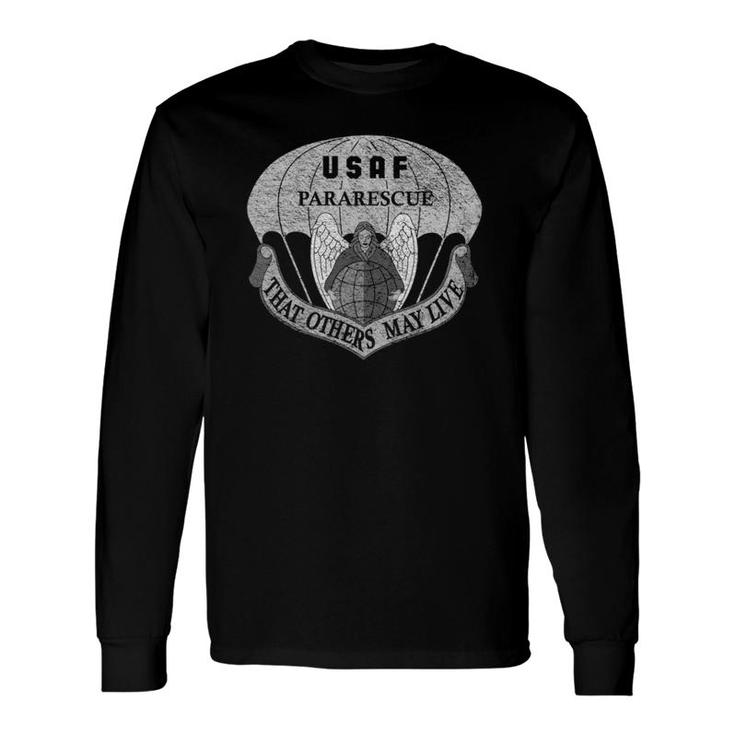 Us Air Force Usaf Pararescue Pj Rescue Medic Recovery Long Sleeve T-Shirt T-Shirt