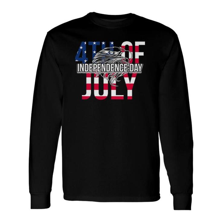 Us Happy Independence Day 4Th July Flag Eagle For Long Sleeve T-Shirt T-Shirt