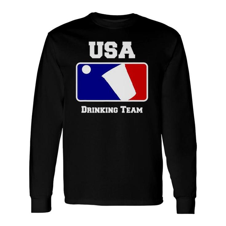 Usa Drinking Team Party Beer Pong Game Long Sleeve T-Shirt T-Shirt