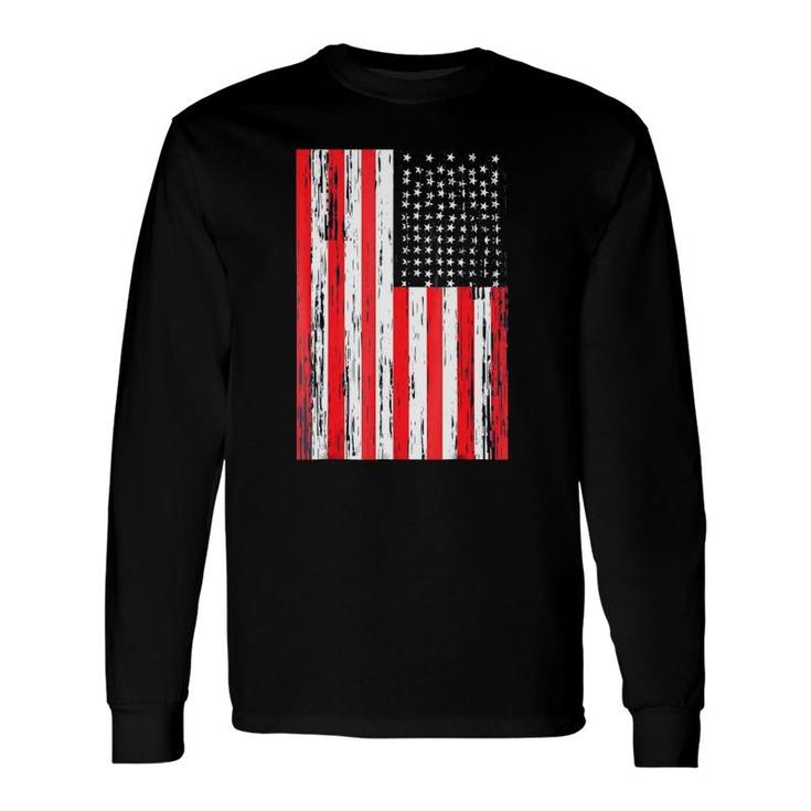 Usa Flag 4Th July 4 Red White Blue Stars Stripes Long Sleeve T-Shirt T-Shirt