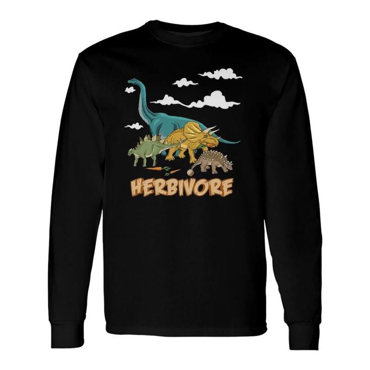 Vegan Herbivore Brontosaurus Dino Long Sleeve T-Shirt T-Shirt