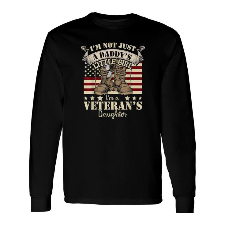 Veteran Day Veterans Daughter Us Flag Combat Boots Dog Tags Long Sleeve T-Shirt T-Shirt